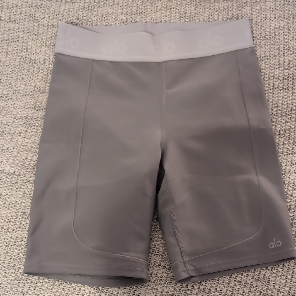 ALO Yoga Women's Gray Bike Shorts